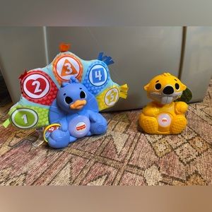 Fisher price linkimals- peacock and beaver